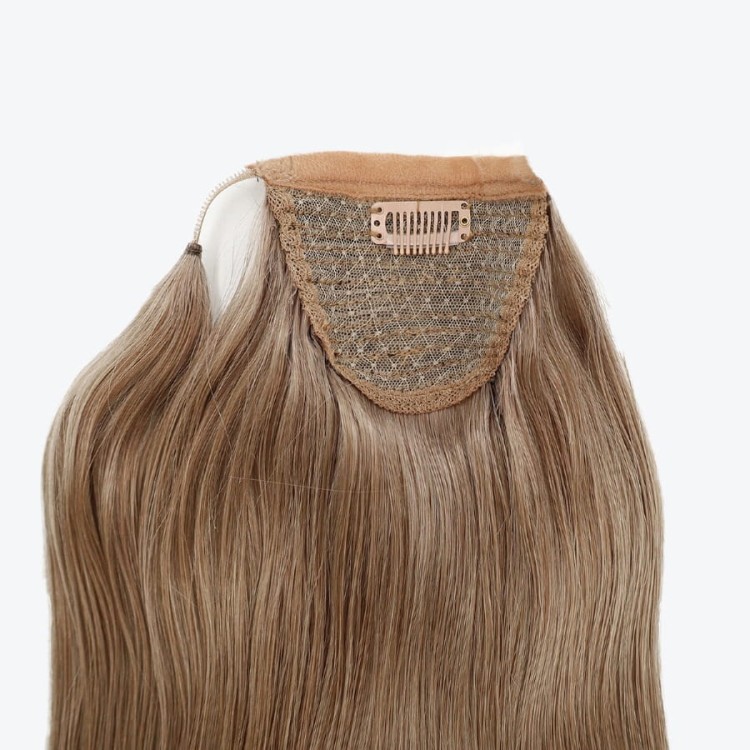 naturalny kucyk doczepiany - light grey