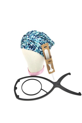 Turban Gemini kolor: zielona harmonia/szczotka/stojak